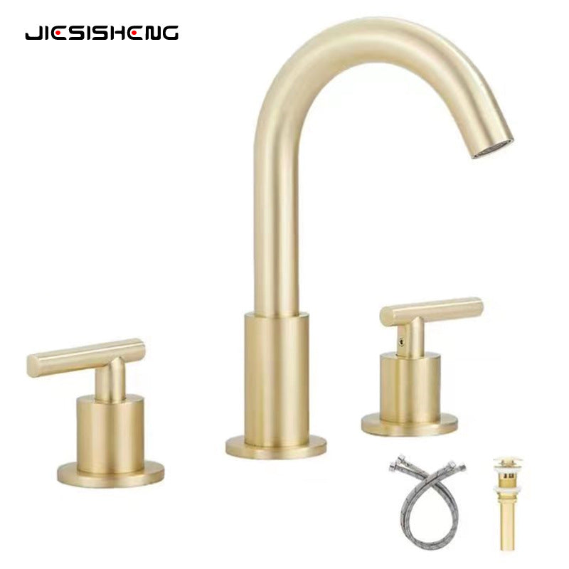 Three Hole Bathroom Sink Faucet