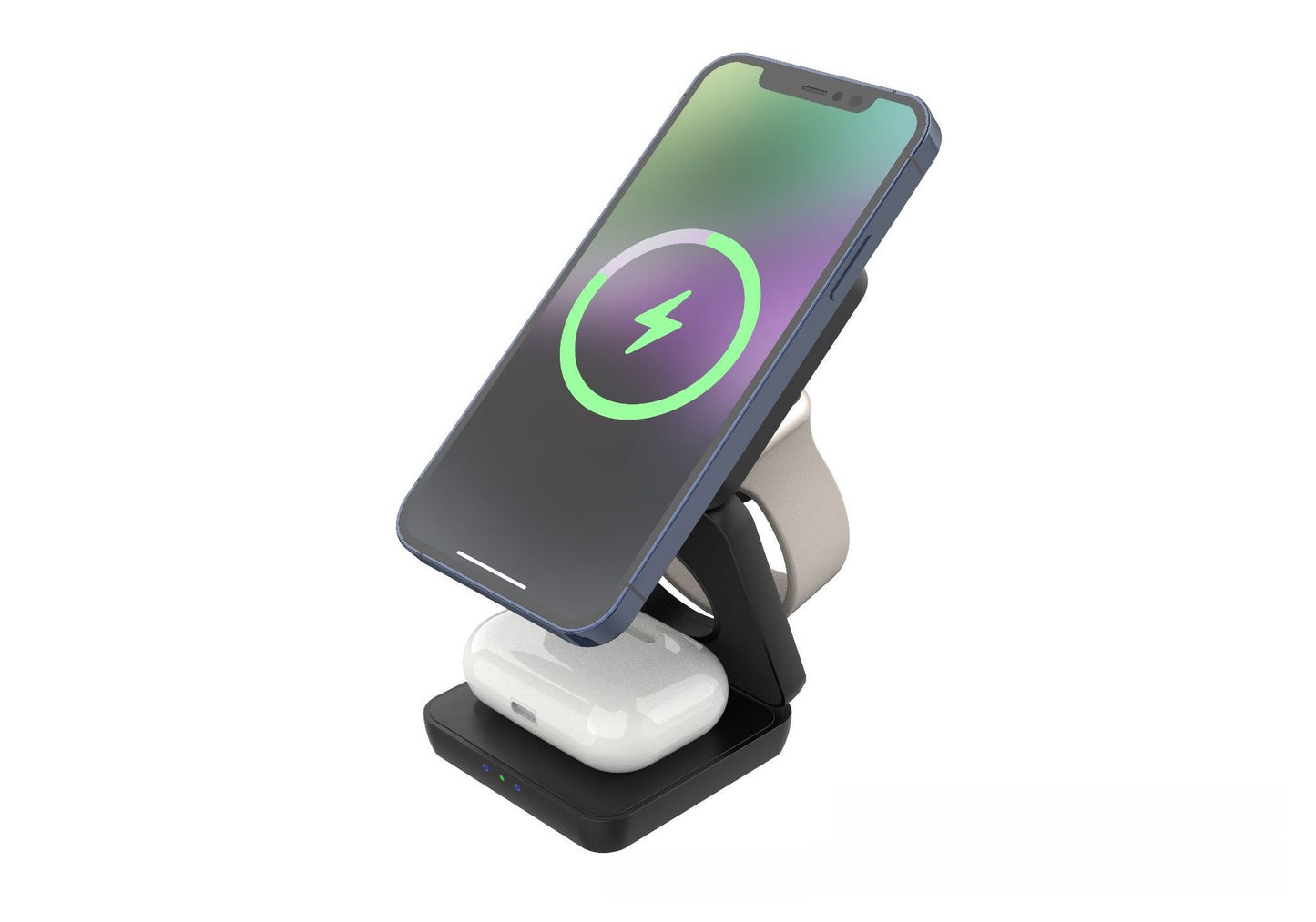 Three-in-One Wireless Charger for Apple Devices