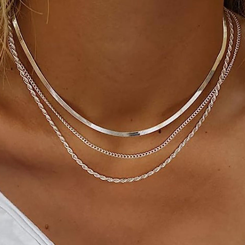 Three-Layer Stackable Basic Snake Chain