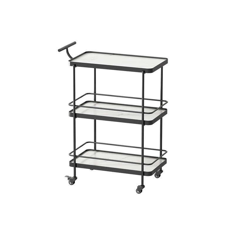 Three-Tier Mobile Serving Cart with Wheels