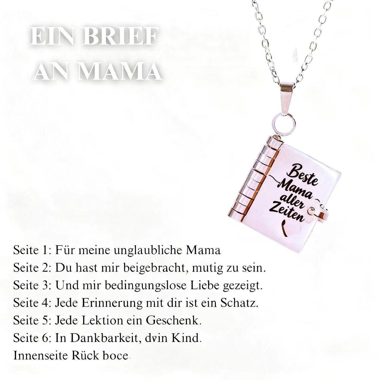 Titanium Steel Love Letter Necklace with Openable Pendant