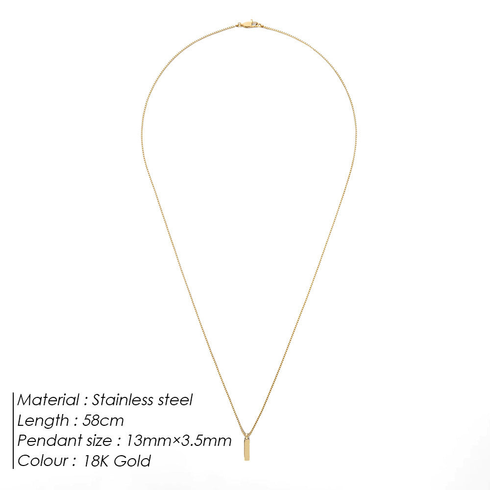 Titanium Steel Necklace Minimalist Design