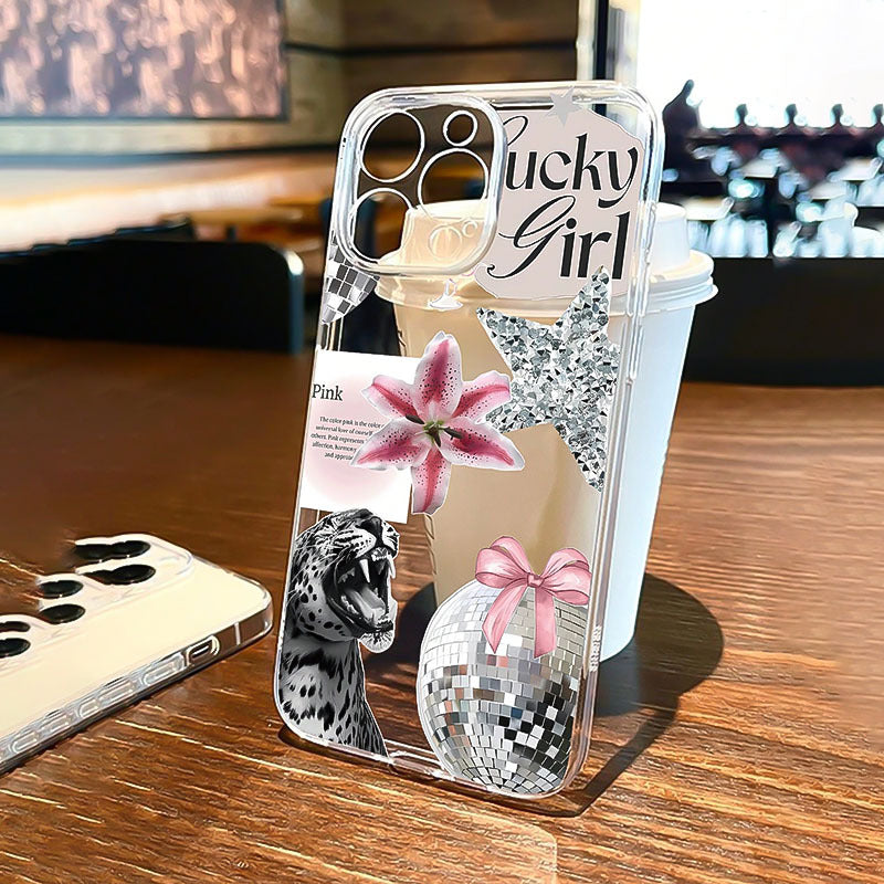 Transparent Star Pattern iPhone Protective Case