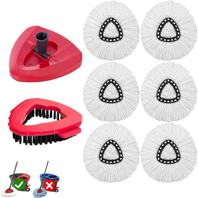 Triangle Rotating Mop Head Replacement for Floor Cleaning