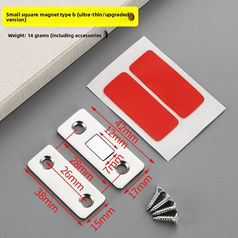 Ultra-thin cabinet door magnetic door closer