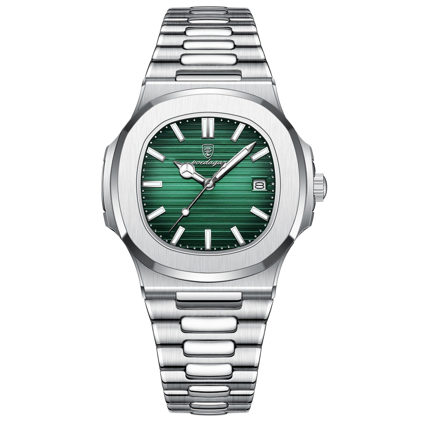 Ultra-Thin Waterproof Men's Quartz Watch with Stainless Steel Strap