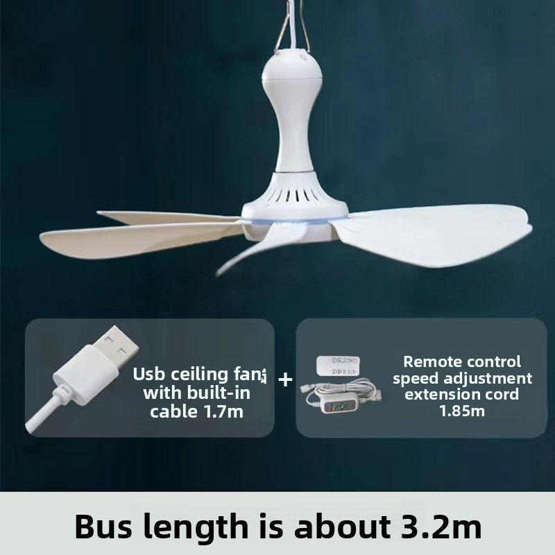USB Adjustable Speed Remote Control Ceiling Fan