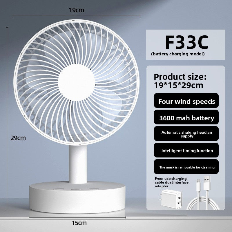 USB Rechargeable Desk Fan