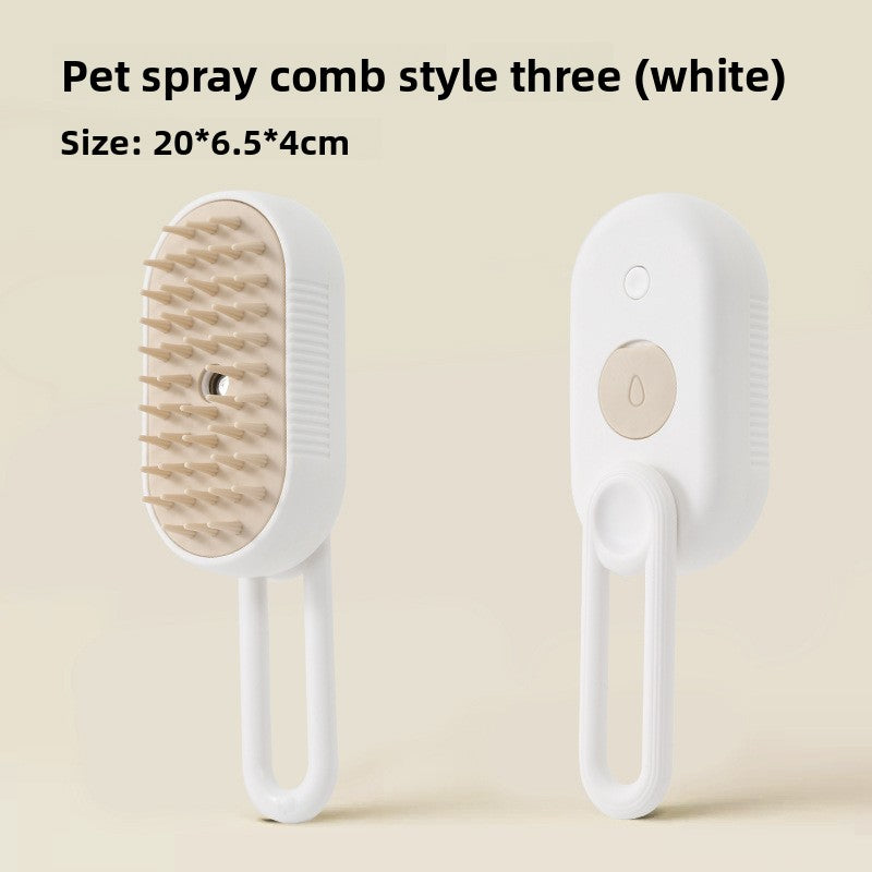USB Rechargeable Steam Spray Pet Grooming Comb