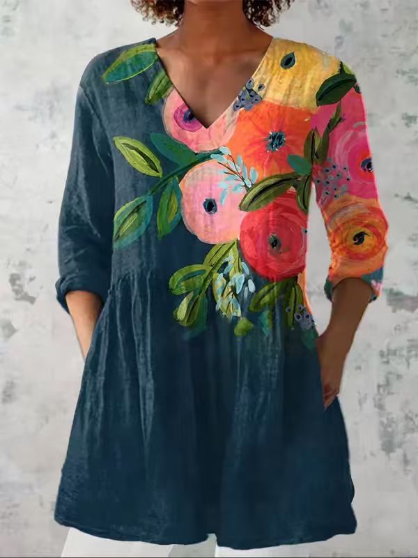 V-neck dress