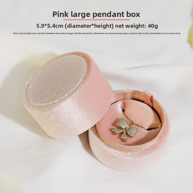 Velvet Ring Box, Wedding High-End Jewelry Packaging Box, Popular Jewelry Photography Prop, Velvet Corduroy Necklace Box