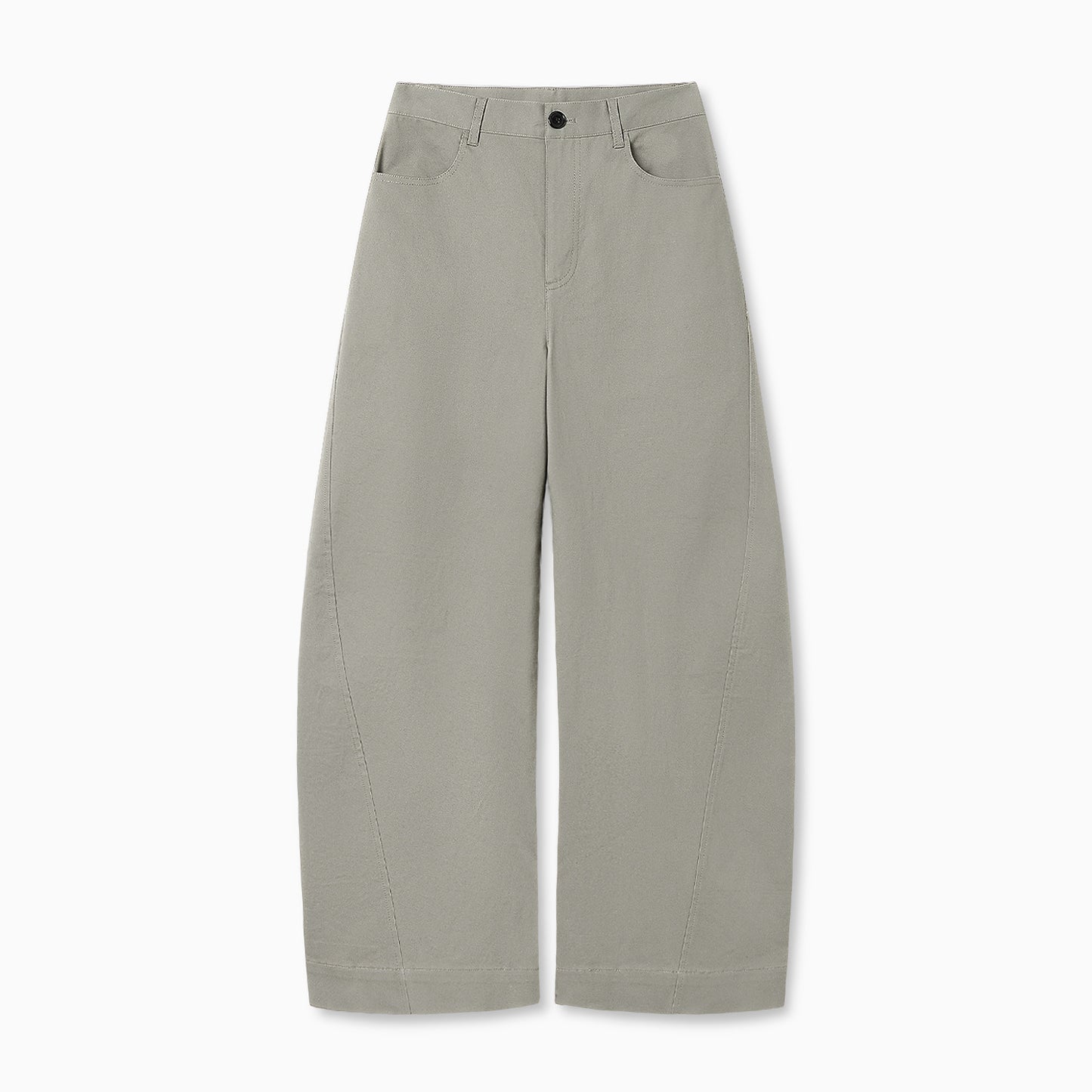 Vintage Washed Cotton Twill Wide Leg Pants