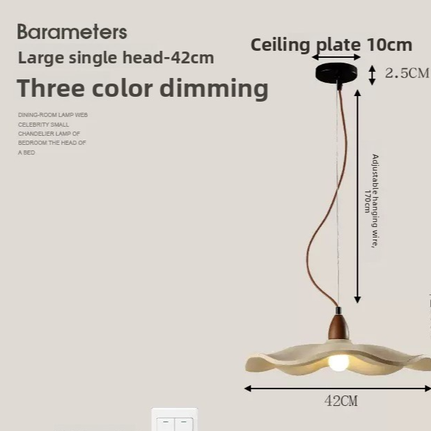 Wabi Sabi Pendant Lamp Cement Chandelier Bedside Lighting