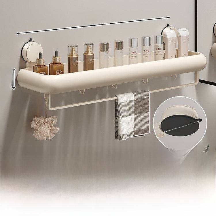 Wall Mounted Bathroom Storage Shelf with Hooks