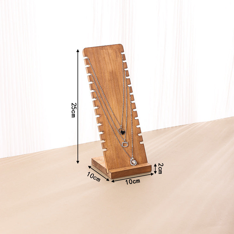 Walnut Wood Jewelry Display Rack