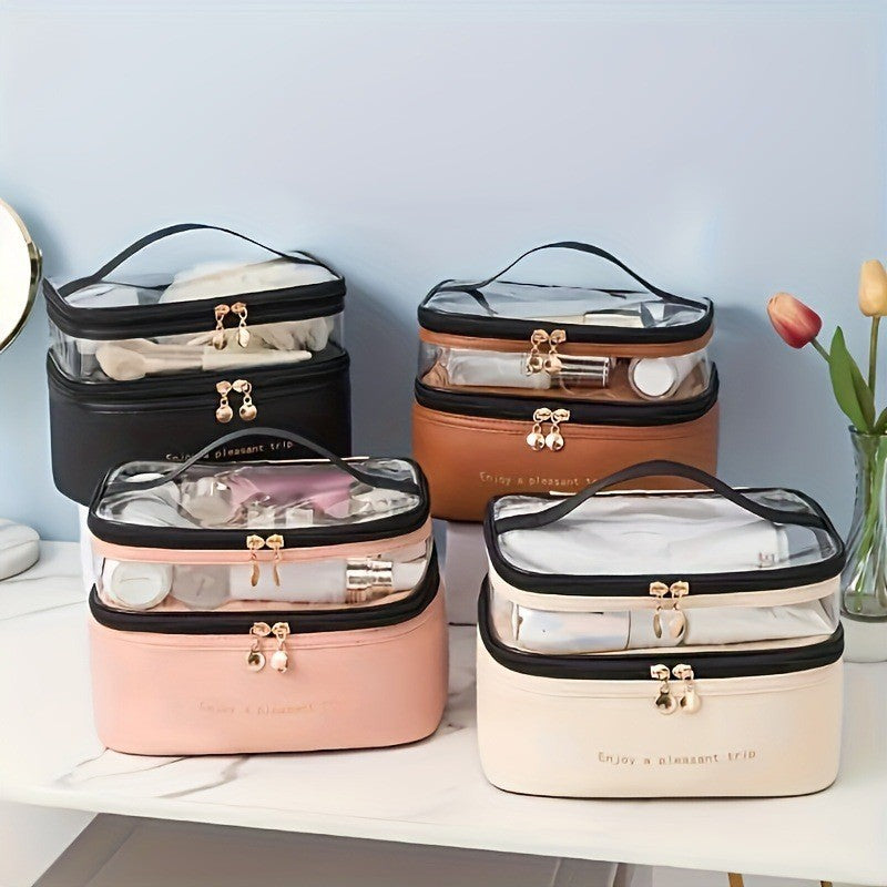 Waterproof transparent PU toiletry bag