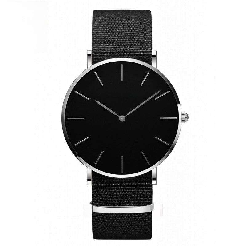 Waterproof watch with leather strap
