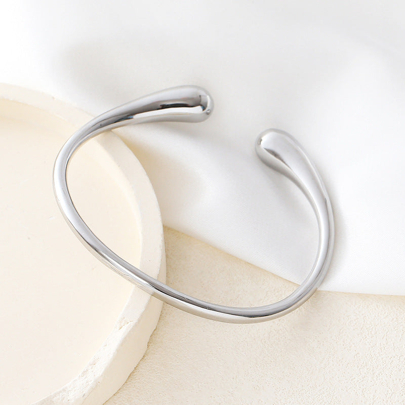 Wave Pattern Titanium Steel Bracelet
