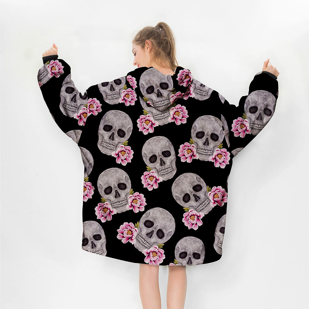 Wearable Hooded Flannel Blanket