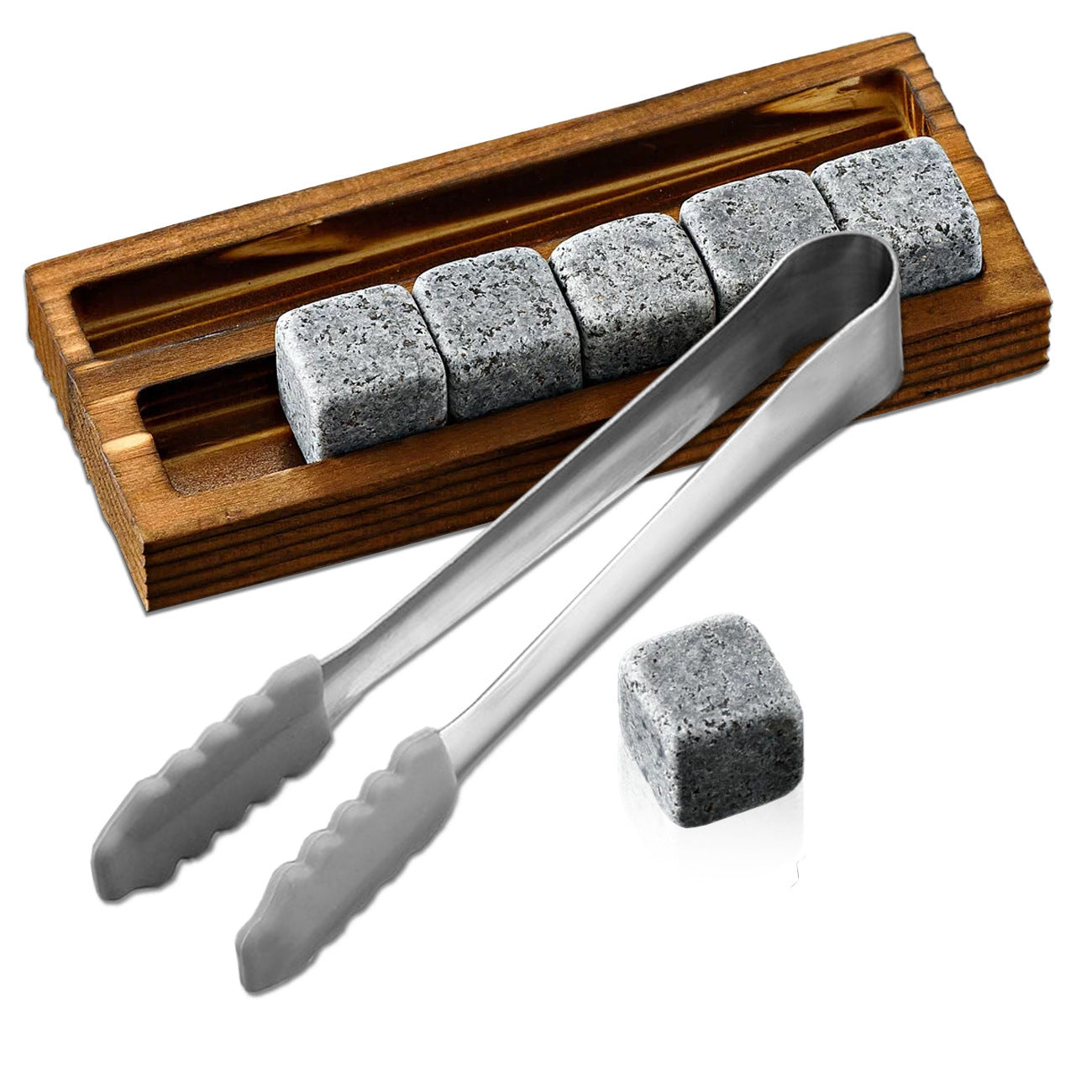 Whiskey Glass Set with Ice Stones