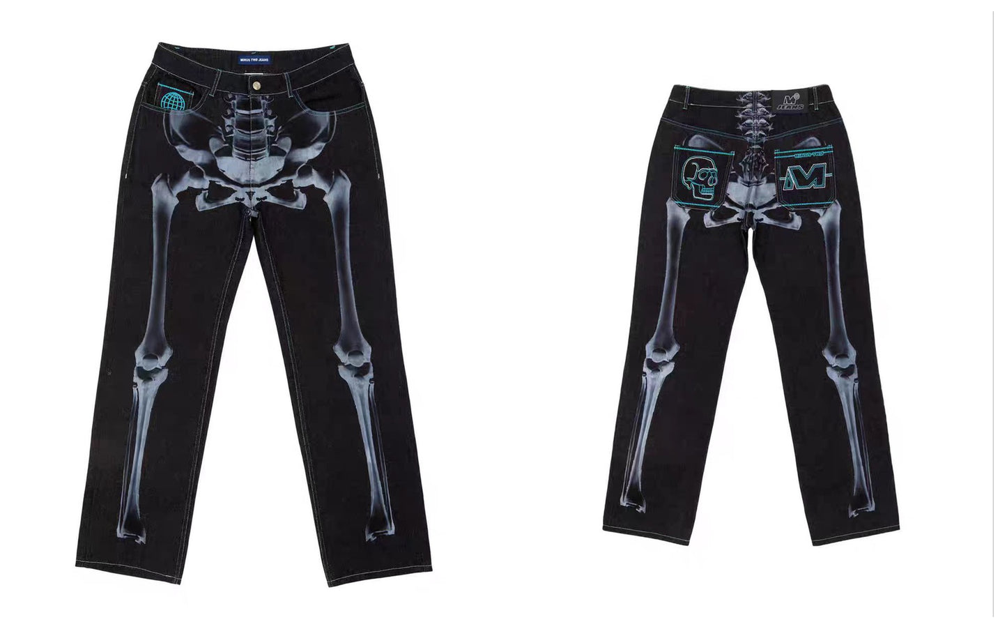 Wide-Leg Denim Pants for Men Hip-Hop Style