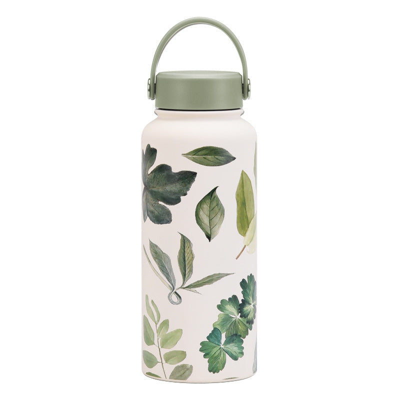 Wide Mouth Insulated Sports Water Bottle with Handle