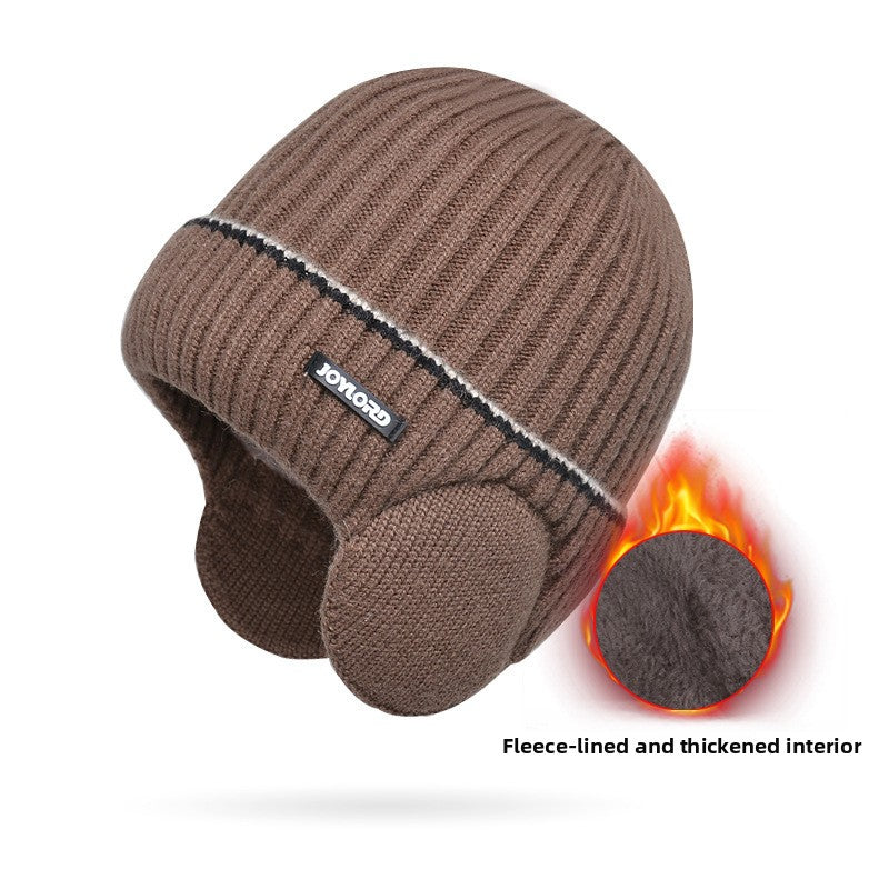 Winter Knitted Beanie with Ear Protection