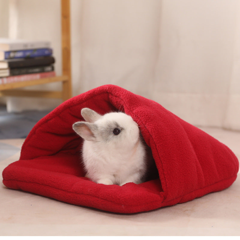 Winter Warm Semi-Closed Pet Sleeping Bag for Small Animals