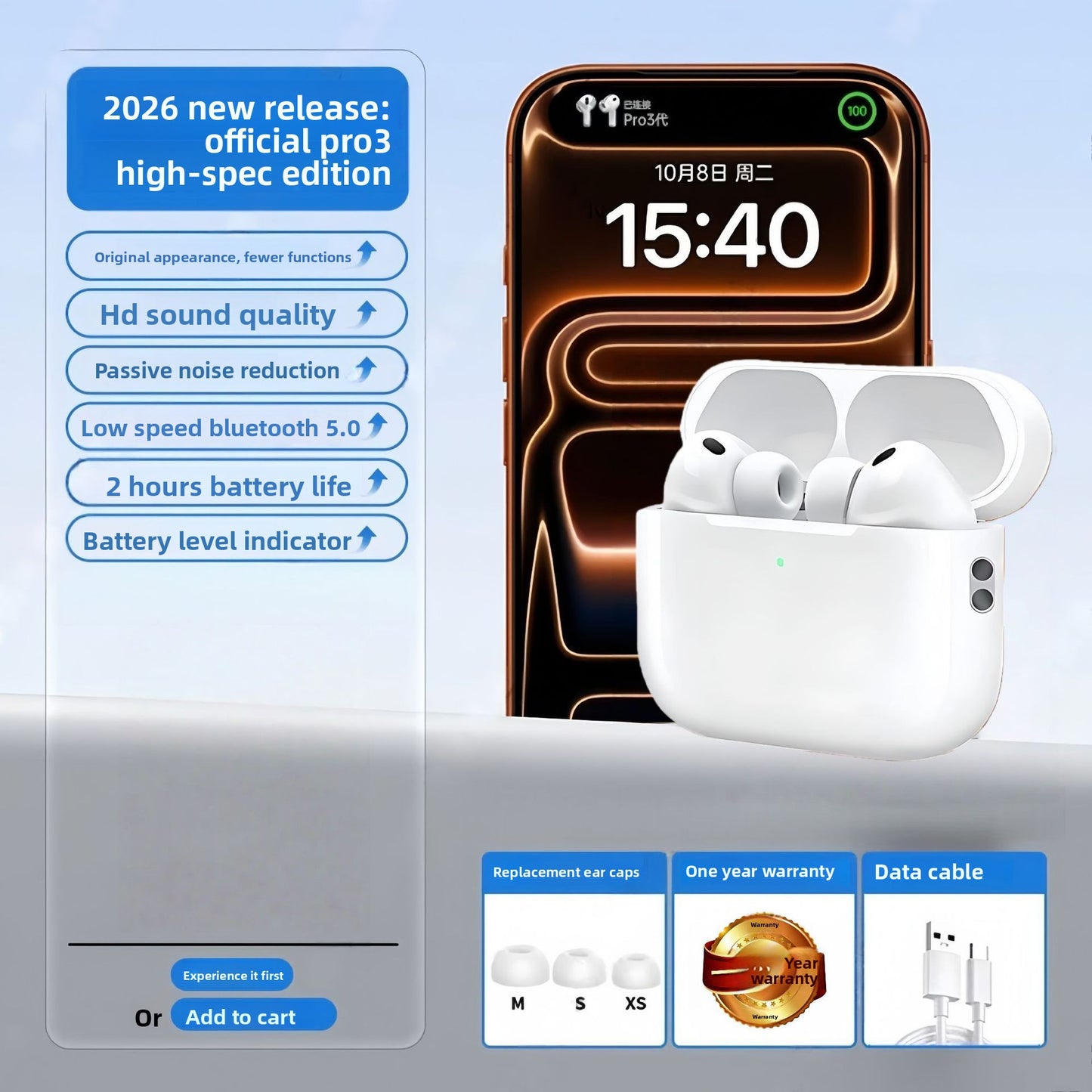 Wireless Bluetooth Earbuds Pro3