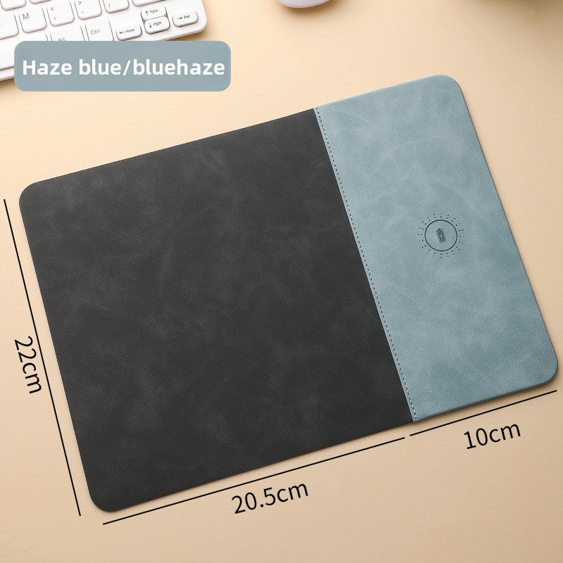 Wireless Charging Mouse Pad 15W Fast Charging PU Desk Mat