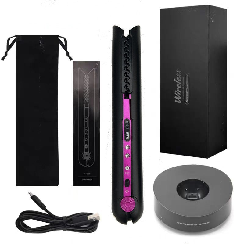 Wireless Hair Styler Curling Iron Straightener