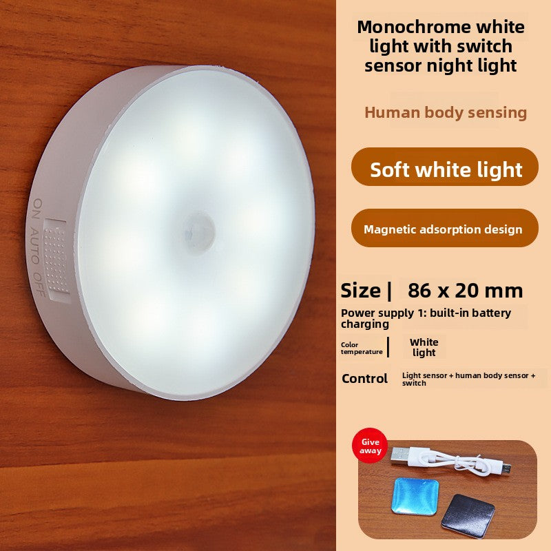 Wireless magnetic smart human body sensor light