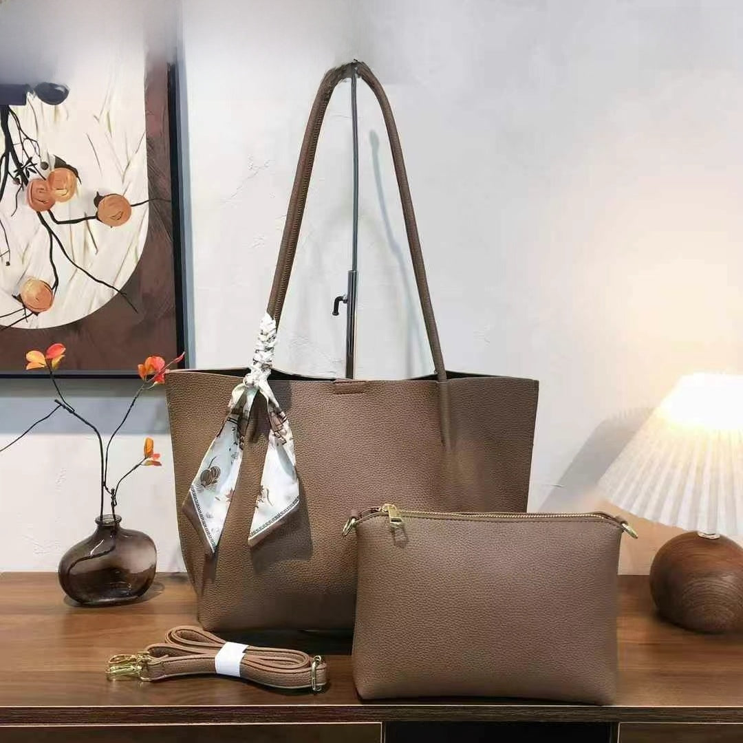 Women Large Capacity PU Tote Shoulder Bag