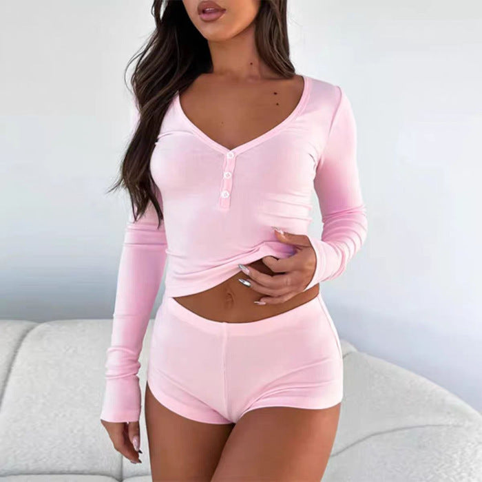 Women's Body Shaping Pajama Set with Built-in Bra