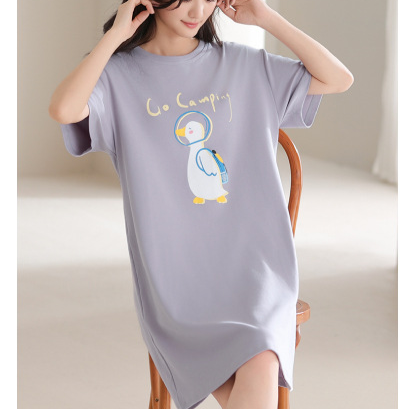 Women's Cotton Nightgown Midi Dress