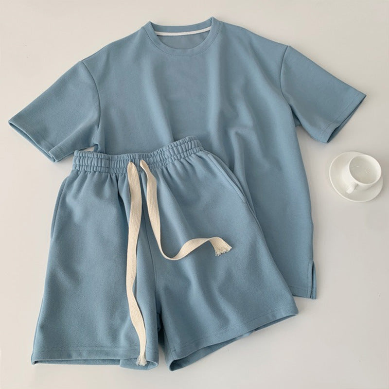 Women's Crewneck T-Shirt and Pocket Shorts Set