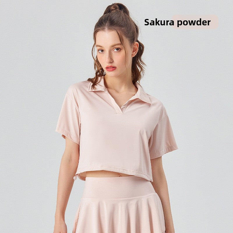 Women's High Collar Quick-Dry Fitness T-Shirt