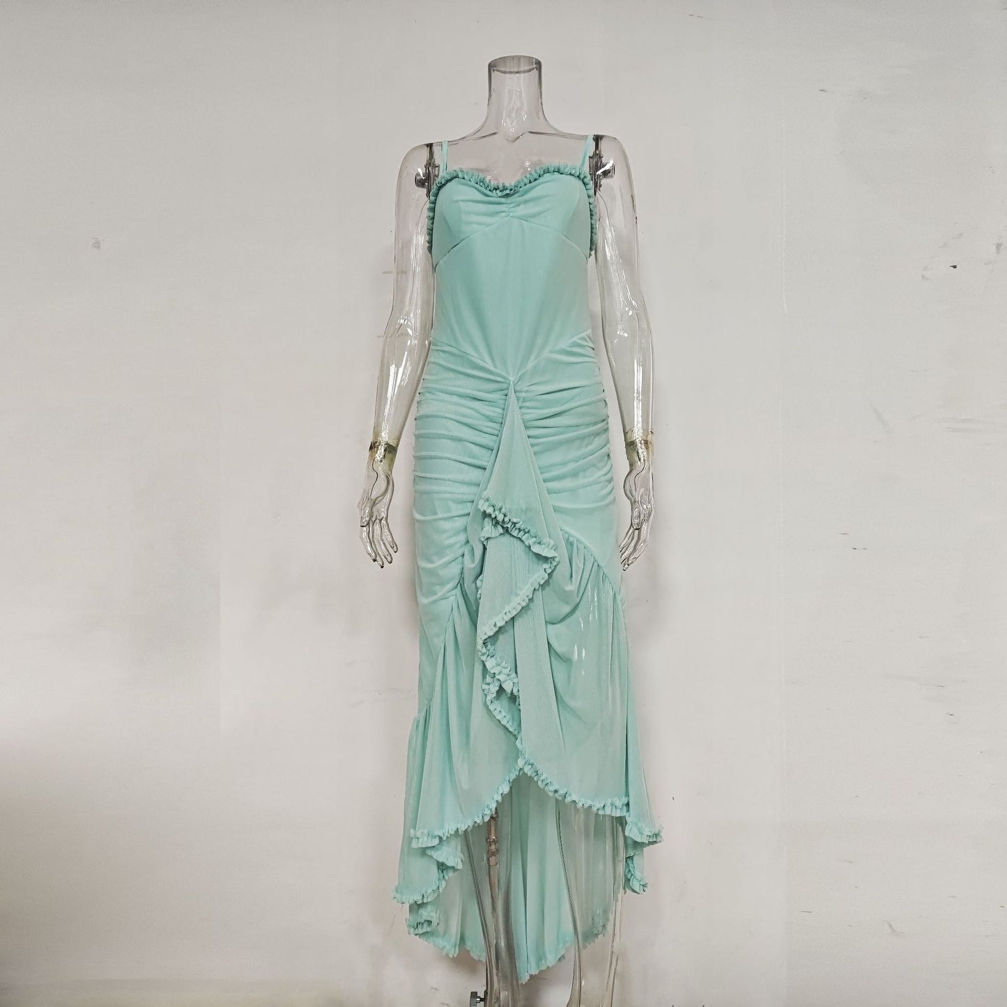 Women's High Waist Mesh Dress