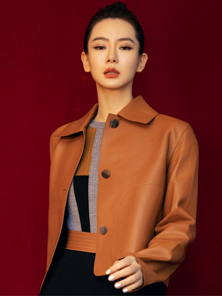 Women's leather jacket