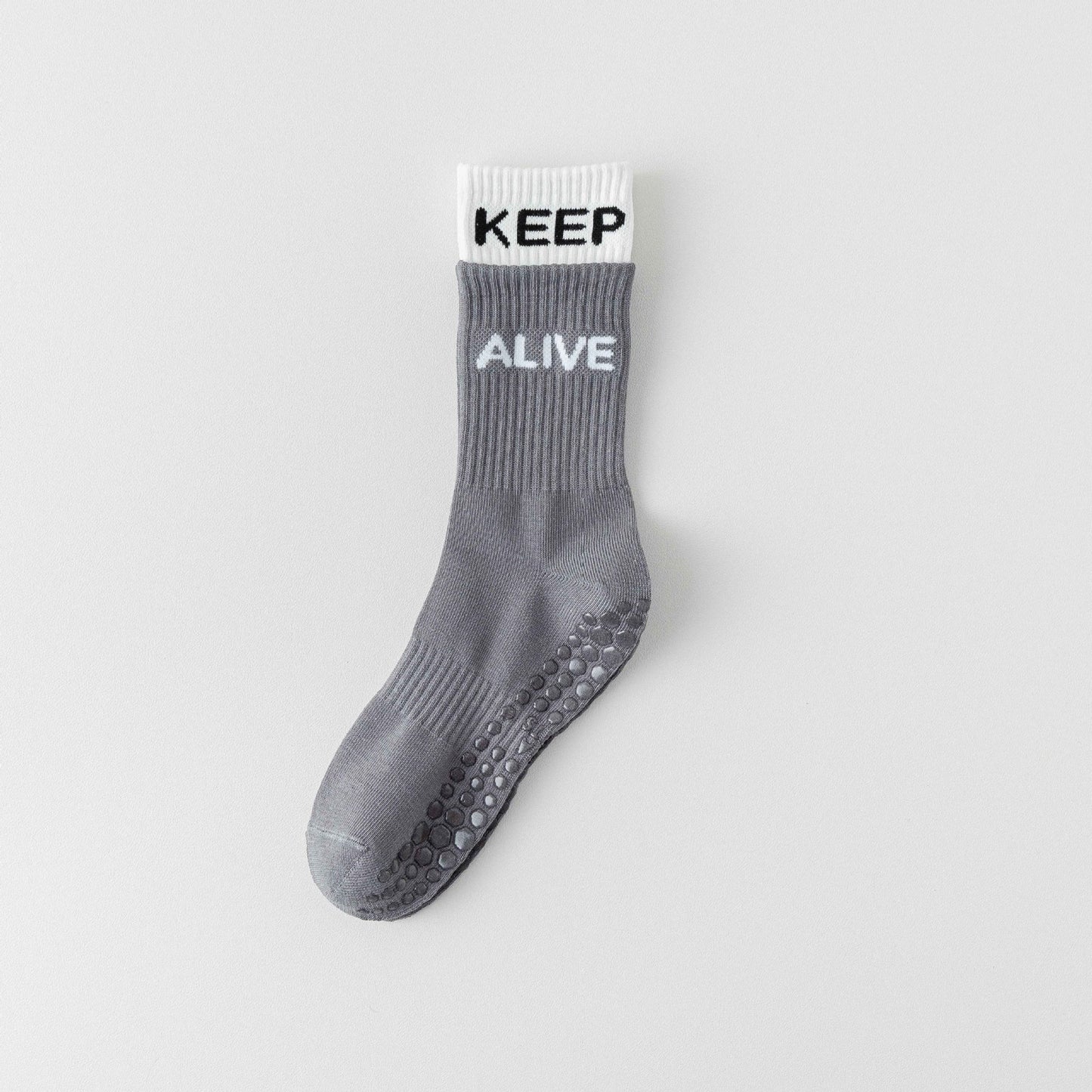 Women's Non-Slip Yoga Socks Mid-Calf Breathable Fitness Socks