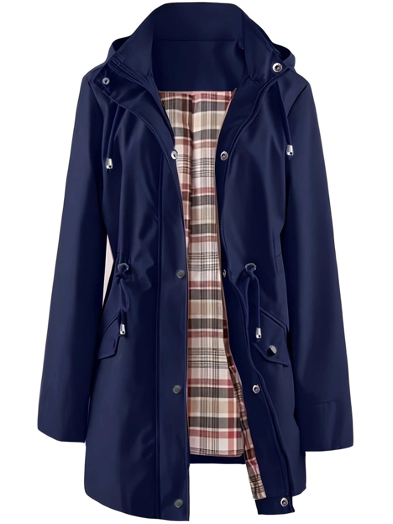 Women's Outdoor Sports Jacket: Lightweight Hooded (Detachable) Waist-Defining Coat