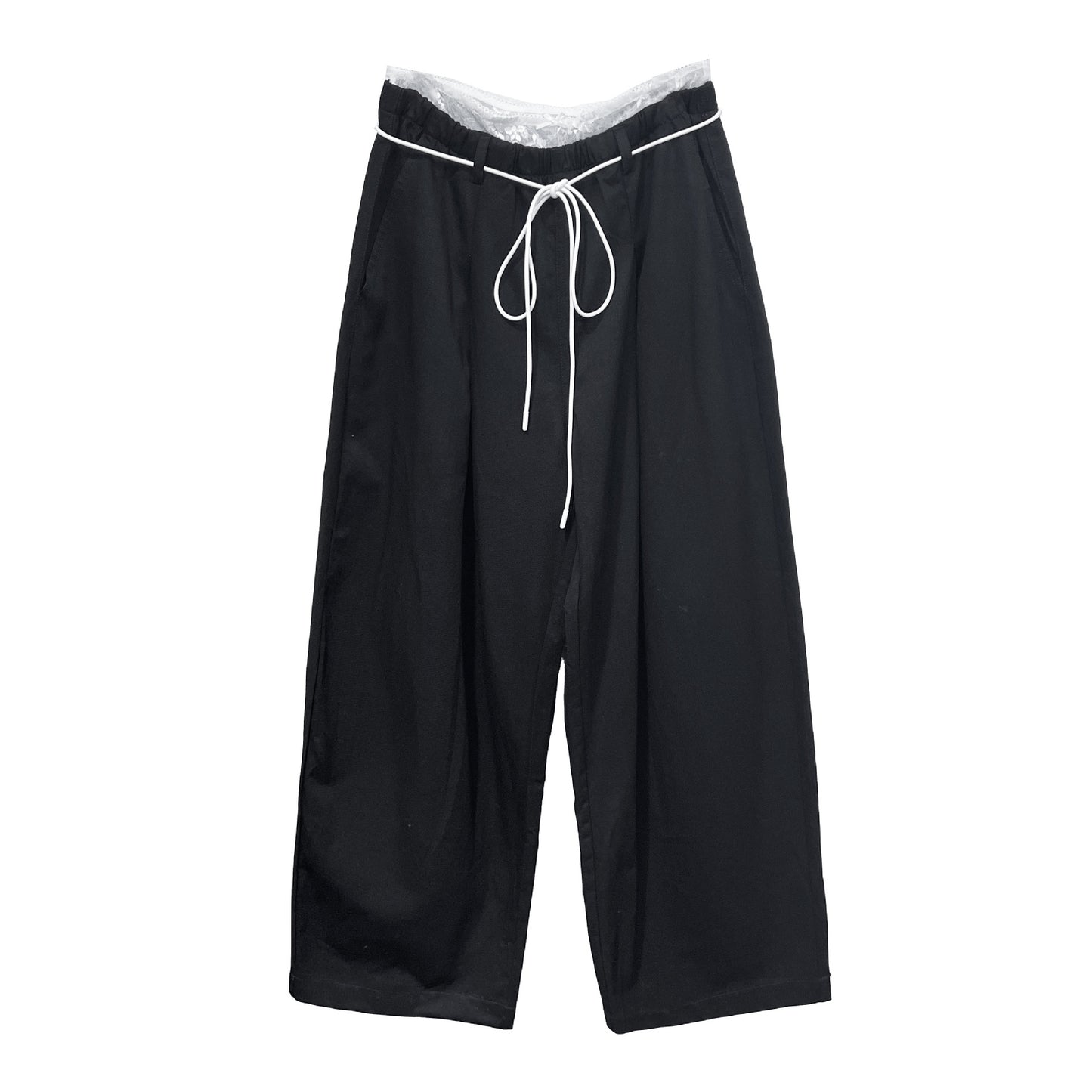 Women's two-piece design lace casual pants
