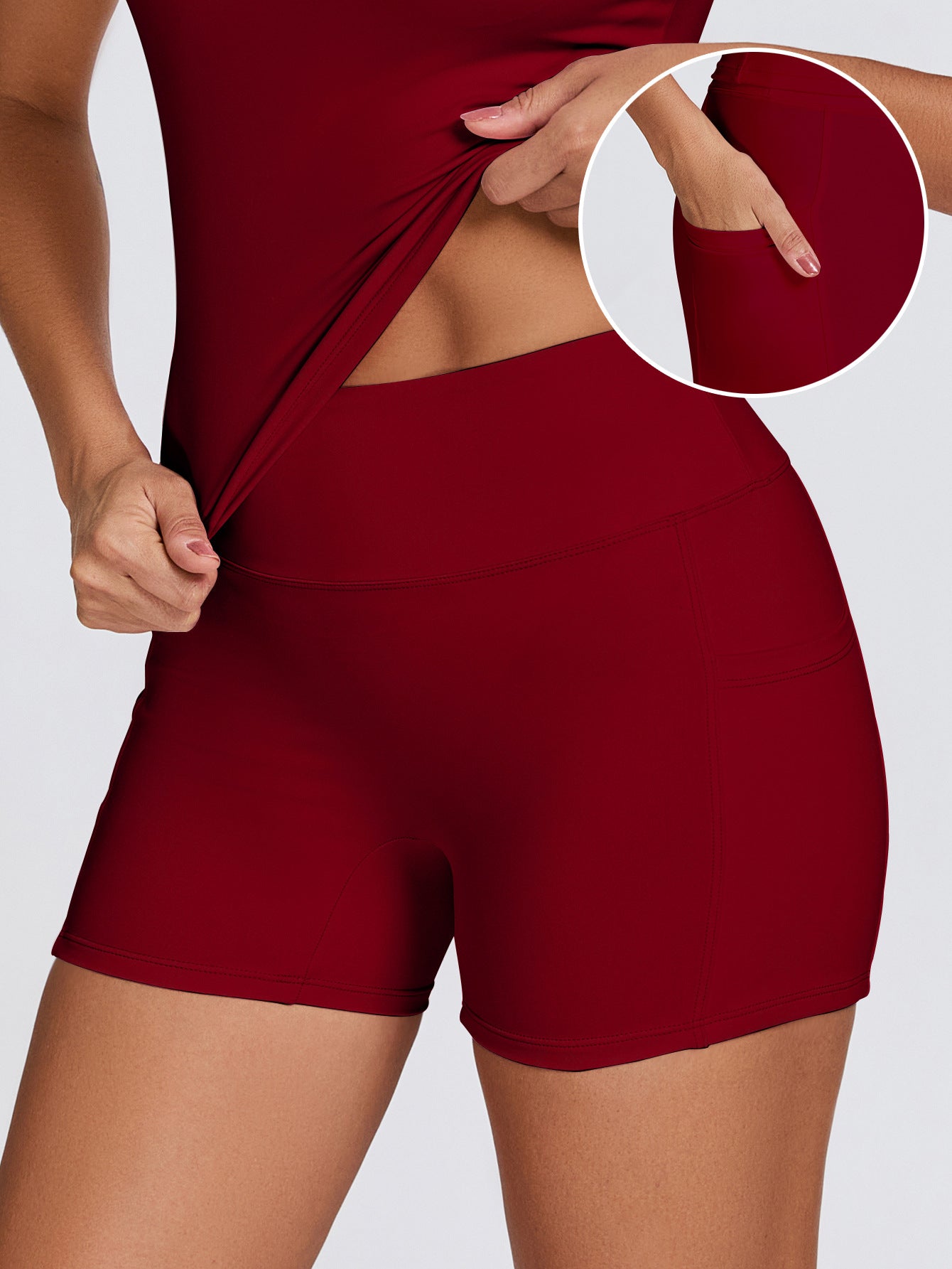 Women's Yoga Sports Set with Pocket Shorts