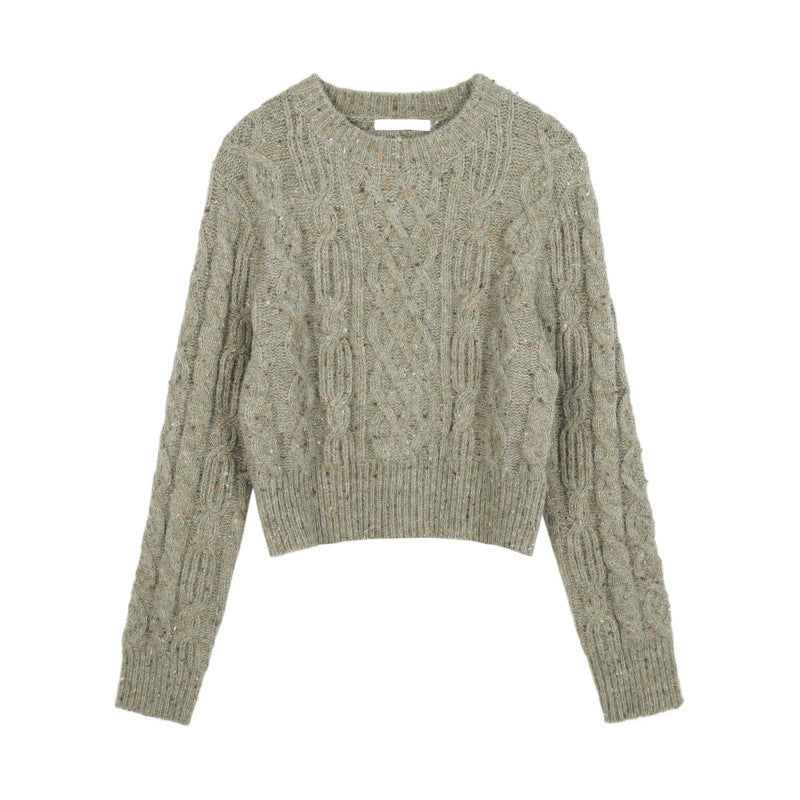 Womens Colorful Dot Knitted Pullover Sweater