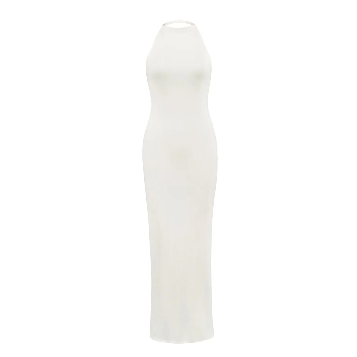 Womens Halter Backless Bodycon Long Dress