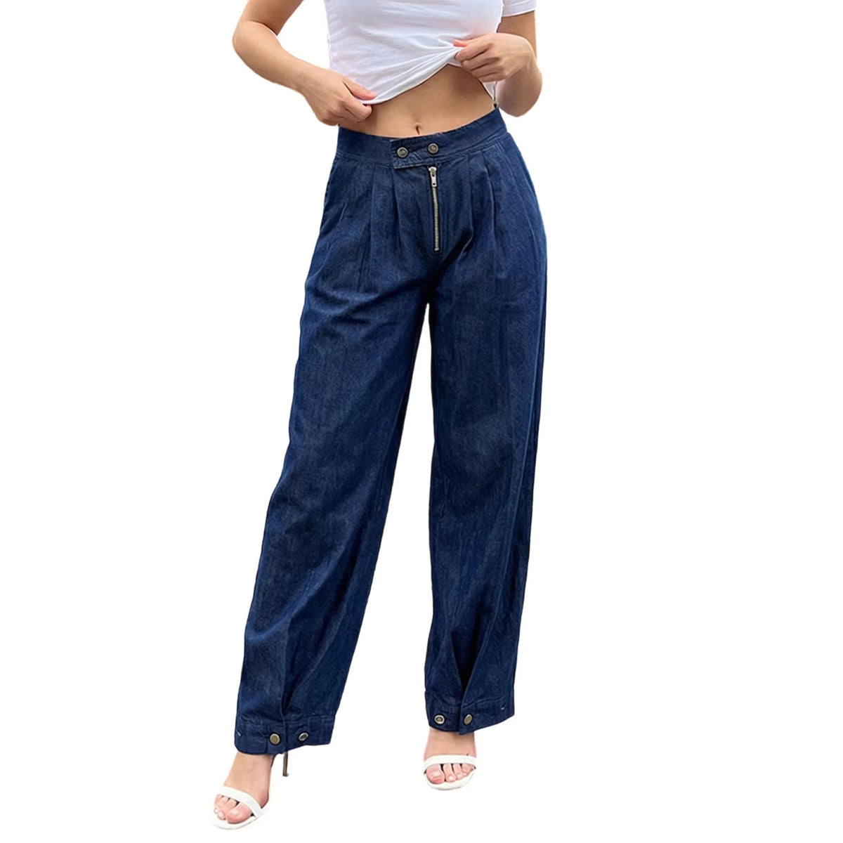 Womens High Waist Wide Leg Pants