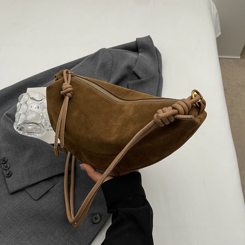 Womens Suede Crossbody Bag