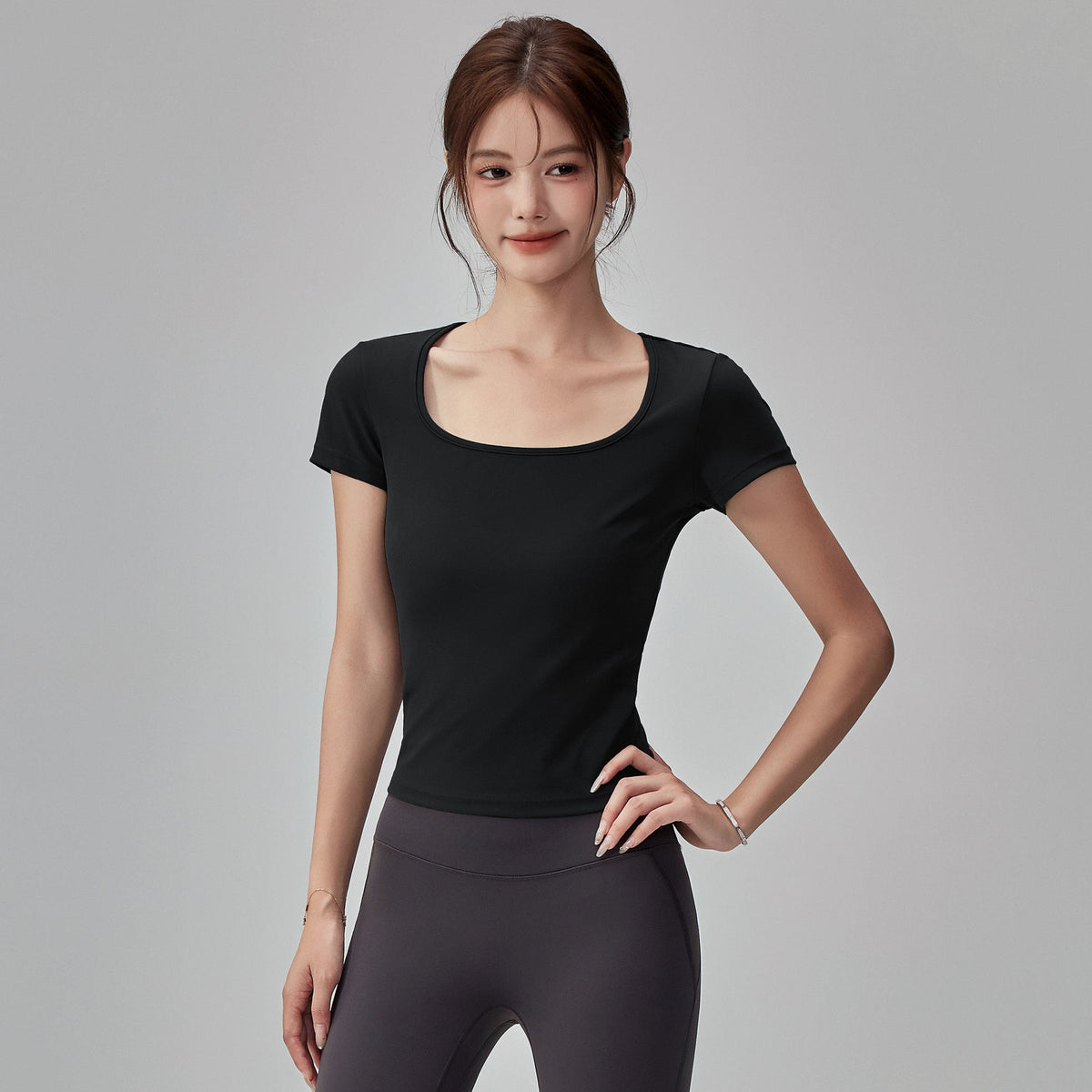 Womens Yoga Running Slim Fit T-Shirt