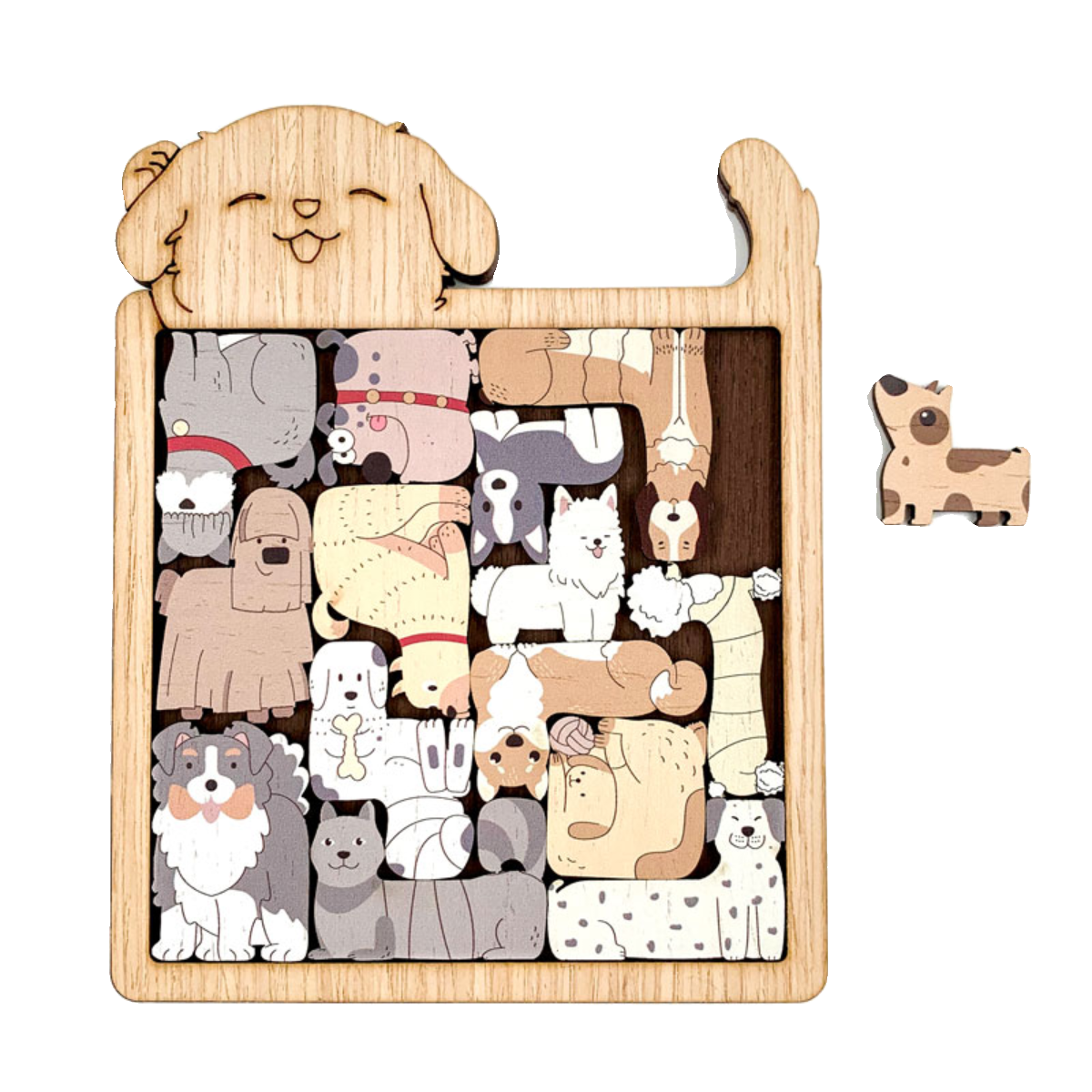 Wooden Cat Shaped Puzzle