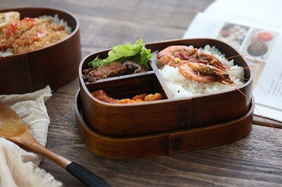 Wooden Compartment Lunch Box for Meal Storage